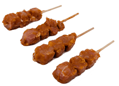 Mini BBQ chicken skewer IQF