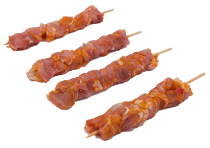 Mini marinated chicken skewer IQF